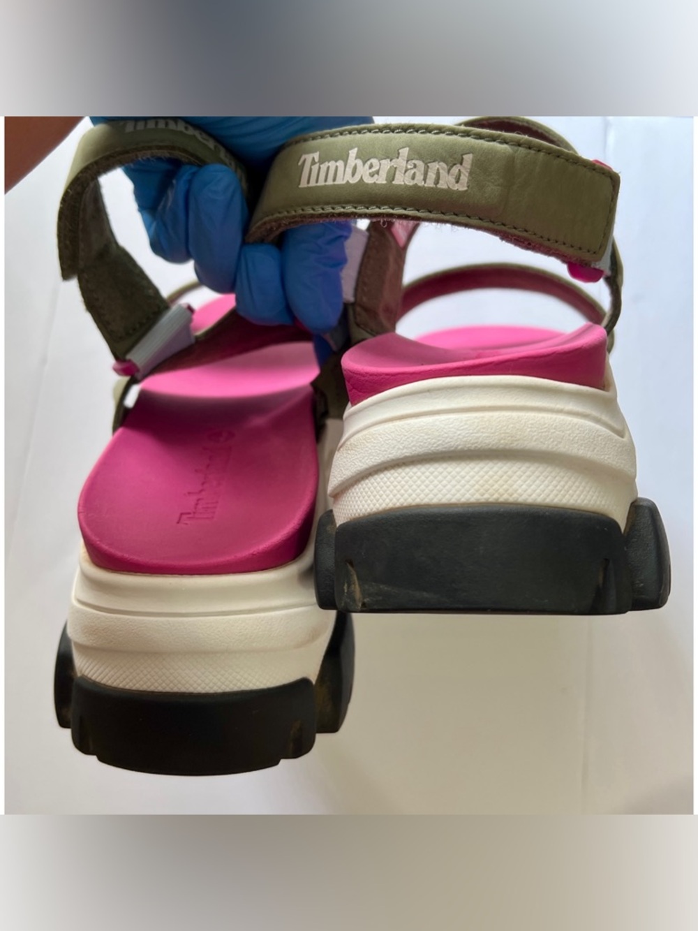 Timberland Adley Way dark green & pink backstrap sandals US Women’s 8.5 - Picture 9 of 12